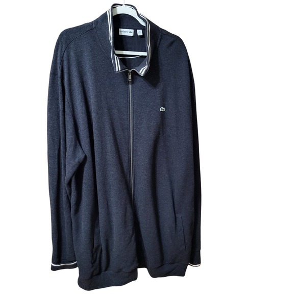 Lacoste Full Zip Sweatshirt Athletic Warm Up Mens 4XLT Tall Long Sleeve - Picture 1 of 13